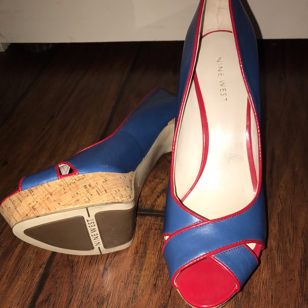 Leather Colorblock Pumps